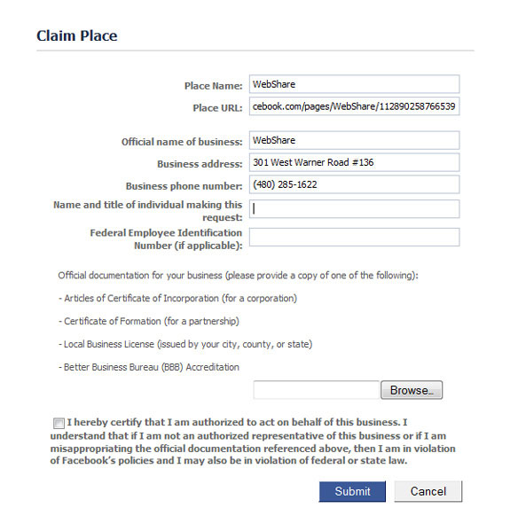 ﻿How to Locate, Claim, or Create your Facebook Place for your Business